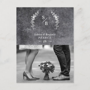 Postal Chic Dirty Alternative Photo Chalkboard Wedding