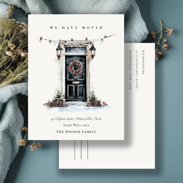 Postal Chic Festive Winter Front Door We have Moved  (Subido por el creador)