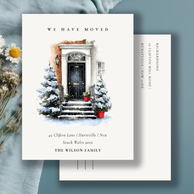 Postal Chic Festive Winter Front Door We have Moved  (Subido por el creador)