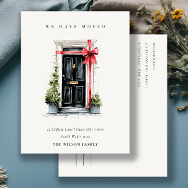 Postal Chic Festive Winter Front Door We have Moved 