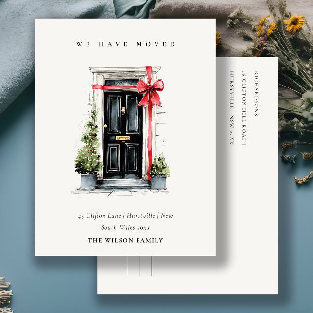 Postal Chic Festive Winter Front Door We have Moved  (Subido por el creador)