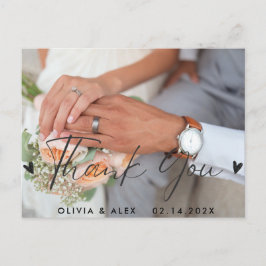 Postal Chic Minimalista | Agradecimiento con Caligrafía E