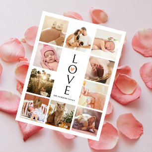 Postal Chic Moderno Agradecimiento de Baby Shower Collage