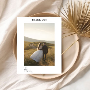 Postal Chic Moderno Script Gracias Boda