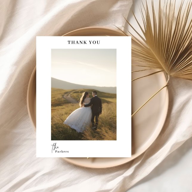 Postal Chic Moderno Script Gracias Boda (Subido por el creador)