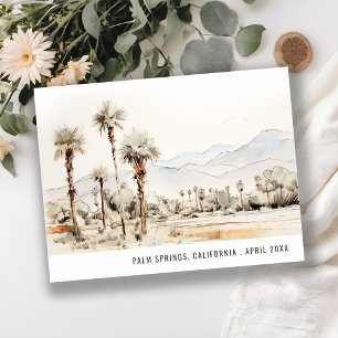 Postal Chic Palm Springs California Paisaje Viaje