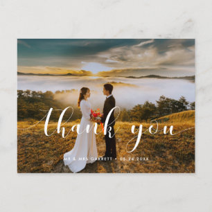 Postal Chic y elegante agradecimiento de boda