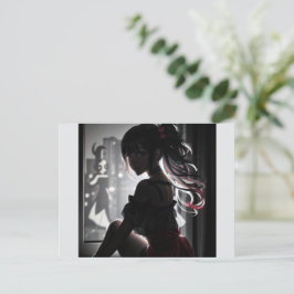 Postal Chica a la sombra