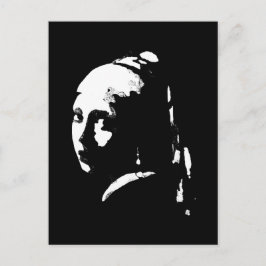 Postal Chica abstracto con Pearl Earring