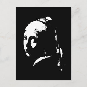 Postal Chica abstracto con Pearl Earring