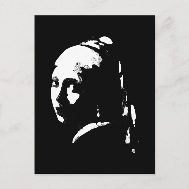 Postal Chica abstracto con Pearl Earring (Anverso)