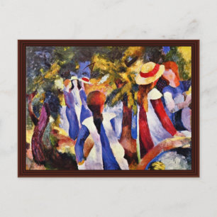 Postal Chica Al Abierto Por Macke August
