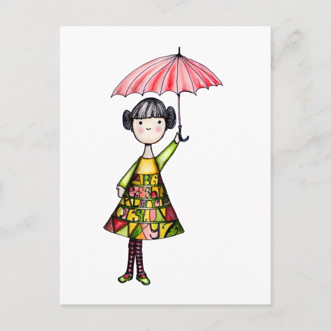 Postal Chica alfa (Anverso)