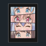 Postal Chica anime a Japón cómic manga anime<br><div class="desc">Un Cómico De Manga De Chica De Anime De Japón. Kawaii y Anime.</div>