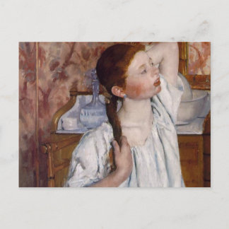 Postal Chica Armando Su Pelo, Mary Cassatt