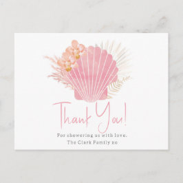 Postal Chica Baby Shower Gracias Postcard