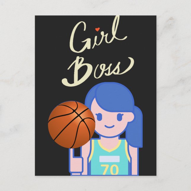 Postal Chica Boss Basketball (Anverso)