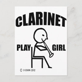 Postal Chica Clarinet Play