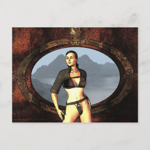 Postal chica cómico