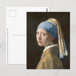 Postal Chica con arte Pearl Earring-Johannes Vermeer