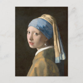 Postal Chica con arte Pearl Earring-Johannes Vermeer