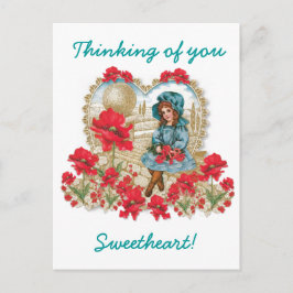 Postal Chica con cachorros