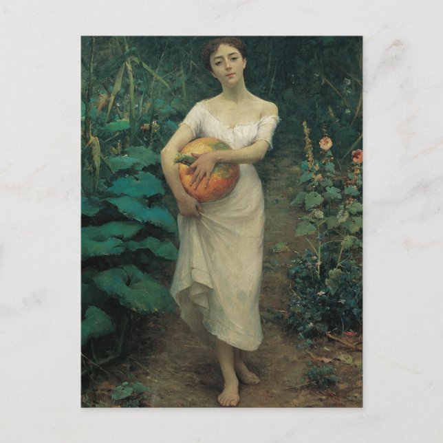 Postal Chica con Calabaza Zonaro 1889 (Anverso)