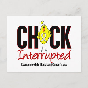 Postal Chica con cáncer de pulmón interrumpida