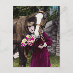 Postal Chica con flores