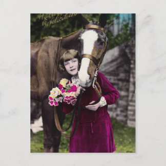 Postal Chica con flores