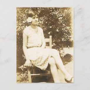 Postal chica CON FLORES #58 DE 1929