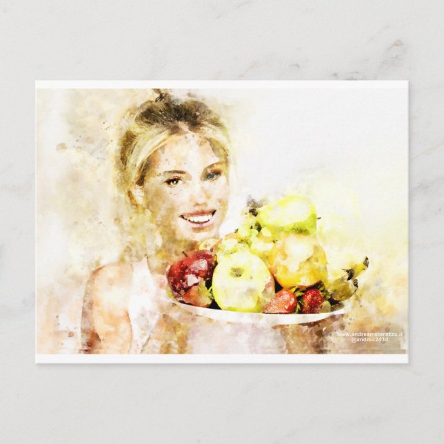 Postal Chica con frutas (Anverso)