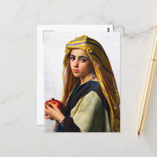 Postal Chica con granada de William Bouguereau
