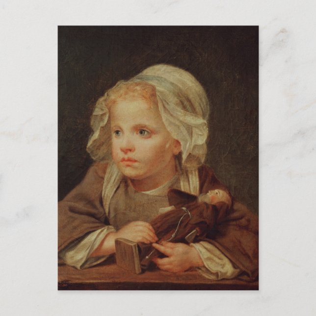 Postal Chica con muñeca (Anverso)