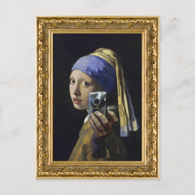 Postal Chica con Pearl Earring - autodisparo (Anverso)