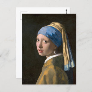 Postal Chica con Pearl Earring   Johannes Vermeer