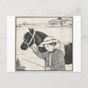 Postal Chica con Pony
