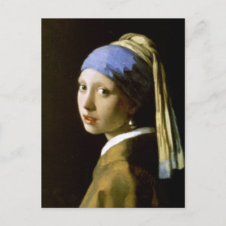 Postal Chica con un Bella Artes Pearl Earring Vermeer