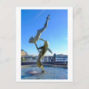Postal Chica con un Dolphin (1973) Tower Bridge Londres R