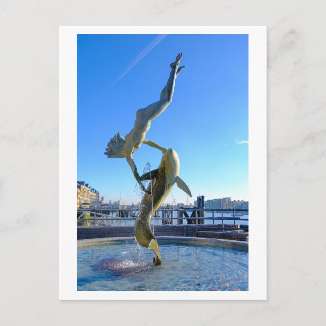 Postal Chica con un Dolphin (1973) Tower Bridge Londres R (Anverso)