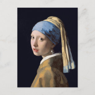Postal Chica Con un Pendiente de Perla por Johannes Verme