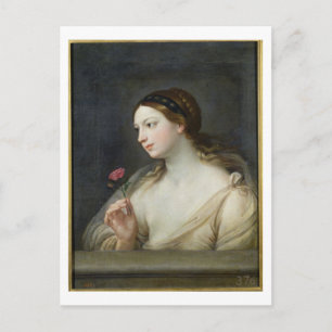 Postal Chica con un Rosa (aceite sobre lienzo)
