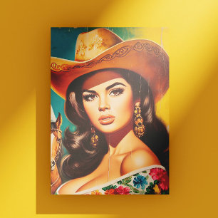 Postal Chica country vintage