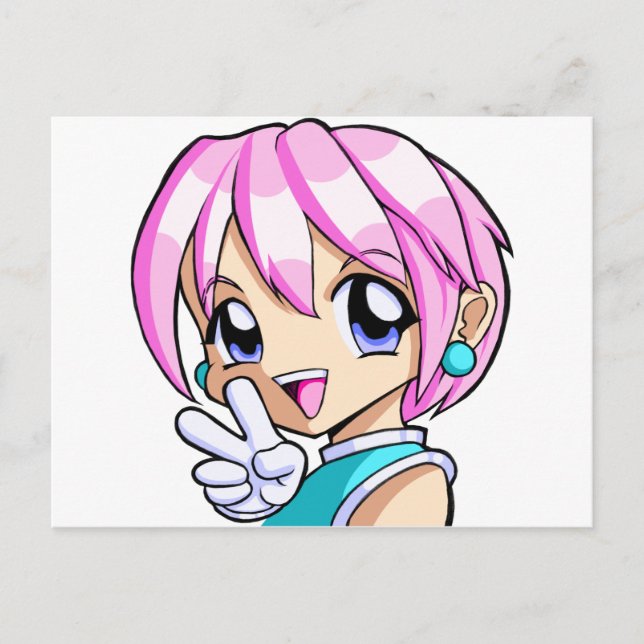 Postal Chica Cute Anime (Anverso)