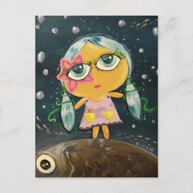 Postal Chica Cute - Chica Del Mar (Anverso)