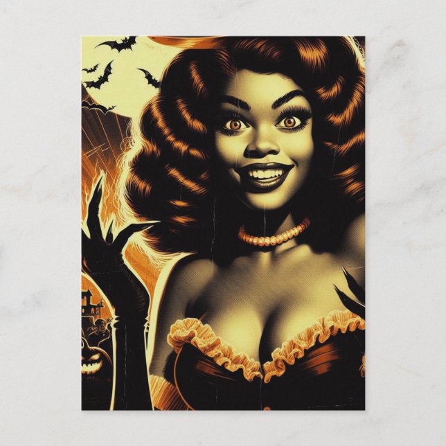 Postal Chica Cute Halloween (Anverso)