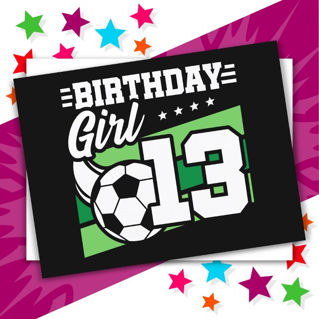Postal chica de 13 años en el fútbol 13 de cumpleaños (Subido por el creador)