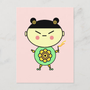 Postal Chica de alimentación de flores