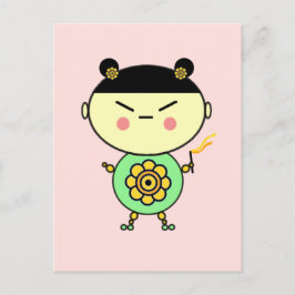 Postal Chica de alimentación de flores