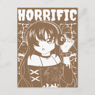 Postal Chica de Anime Edgy Ropa Urbana Grunge "Horrífica"